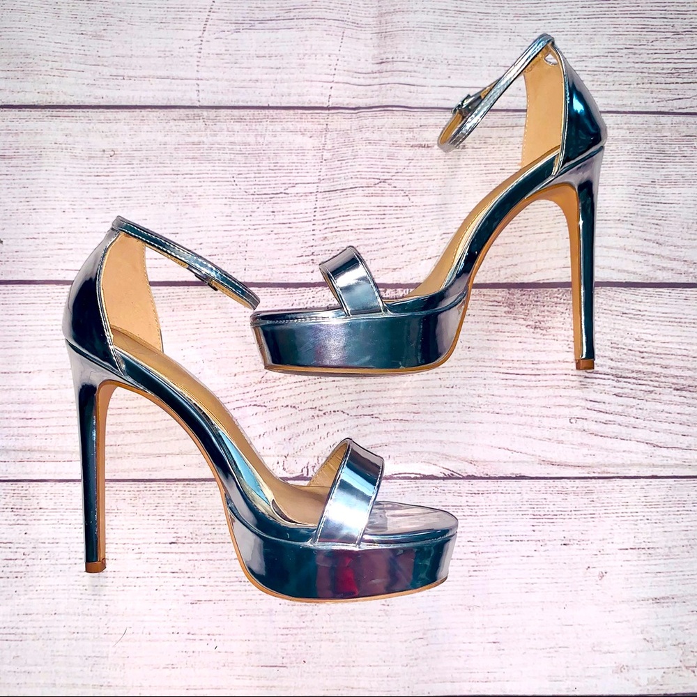 Dollskill | Silver Platform Heels